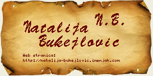 Natalija Bukejlović vizit kartica